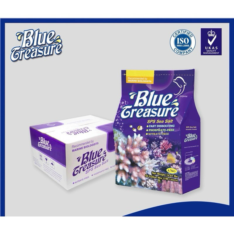 MUỐI BIỂN BLUE TREASURE SPS SEA SALT 6.7 KG